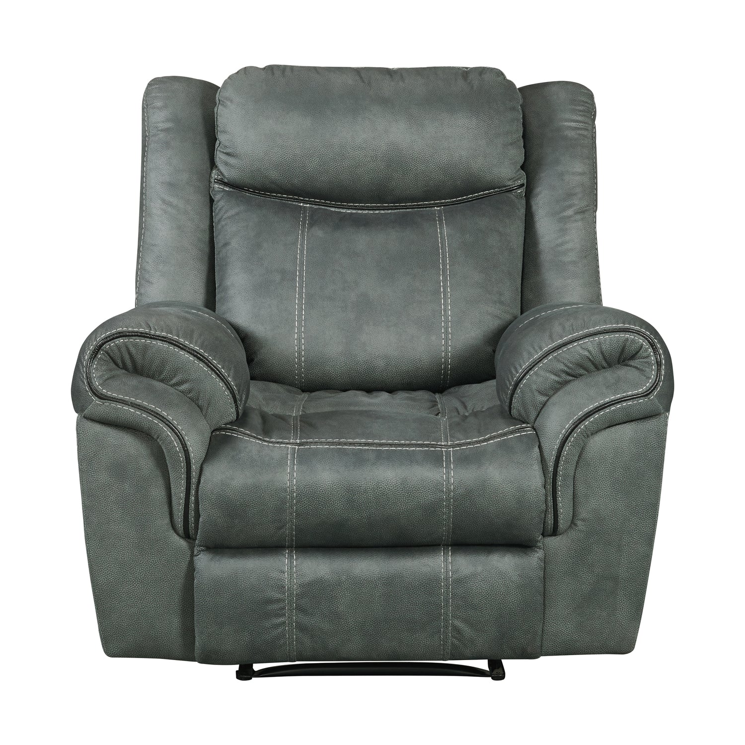 Sorrento Glider Recliner in FB367 Charcoal - Tampa Furniture Outlet
