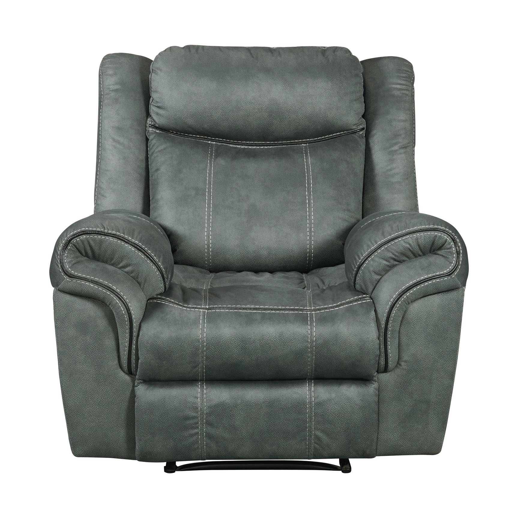 Sorrento Glider Recliner in FB367 Charcoal - Tampa Furniture Outlet