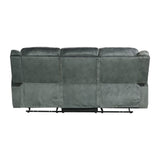 Sorrento Motion Sofa with Dropdown in FB367 Charcoal - Tampa Furniture Outlet