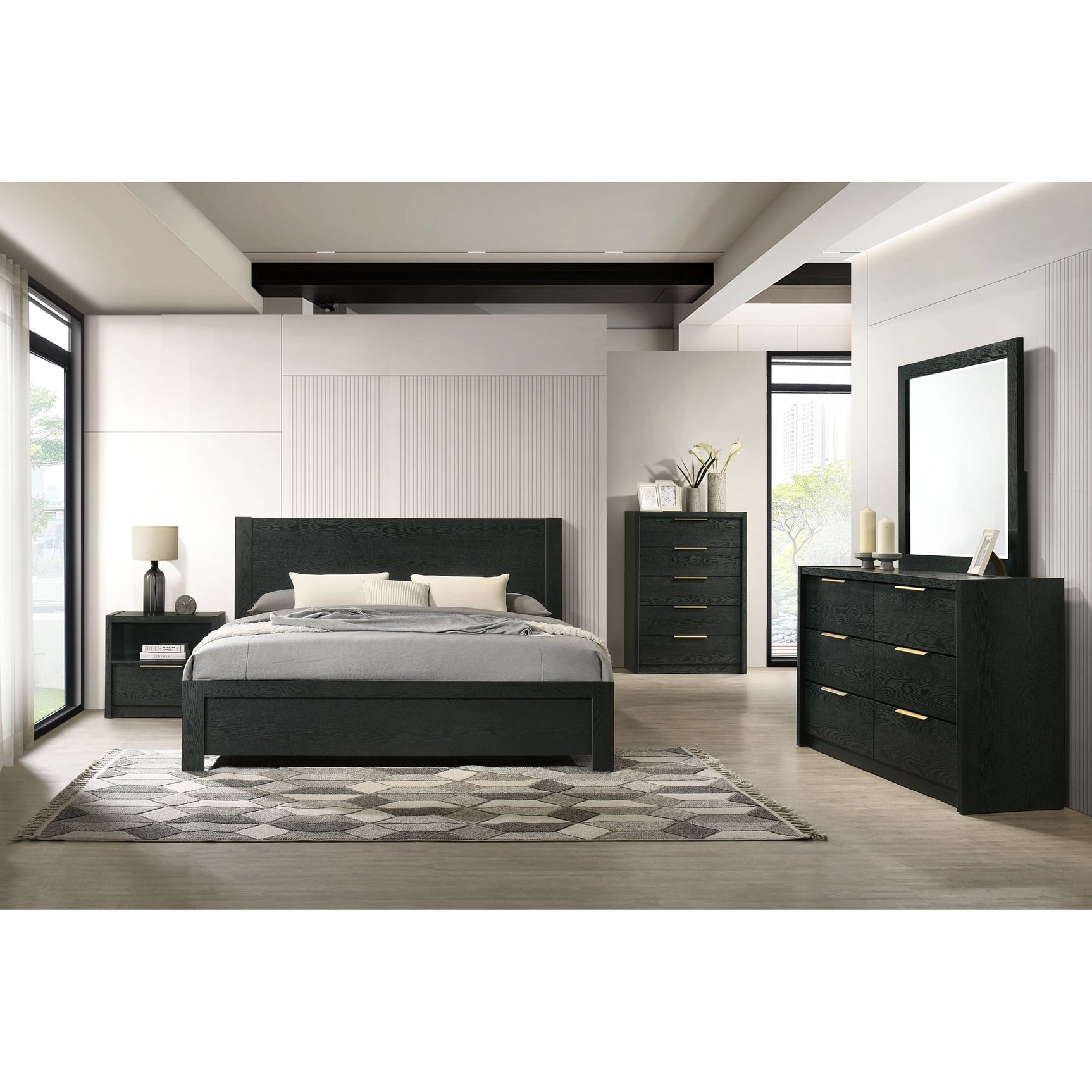 South Bend King Bed in Black – SKU B-19230-8-KB | Elements