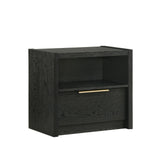 South Bend Nightstand with USB in Black - Tampa Furniture Outlet
