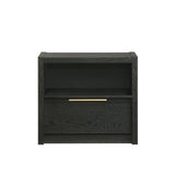 South Bend Nightstand with USB in Black - Tampa Furniture Outlet