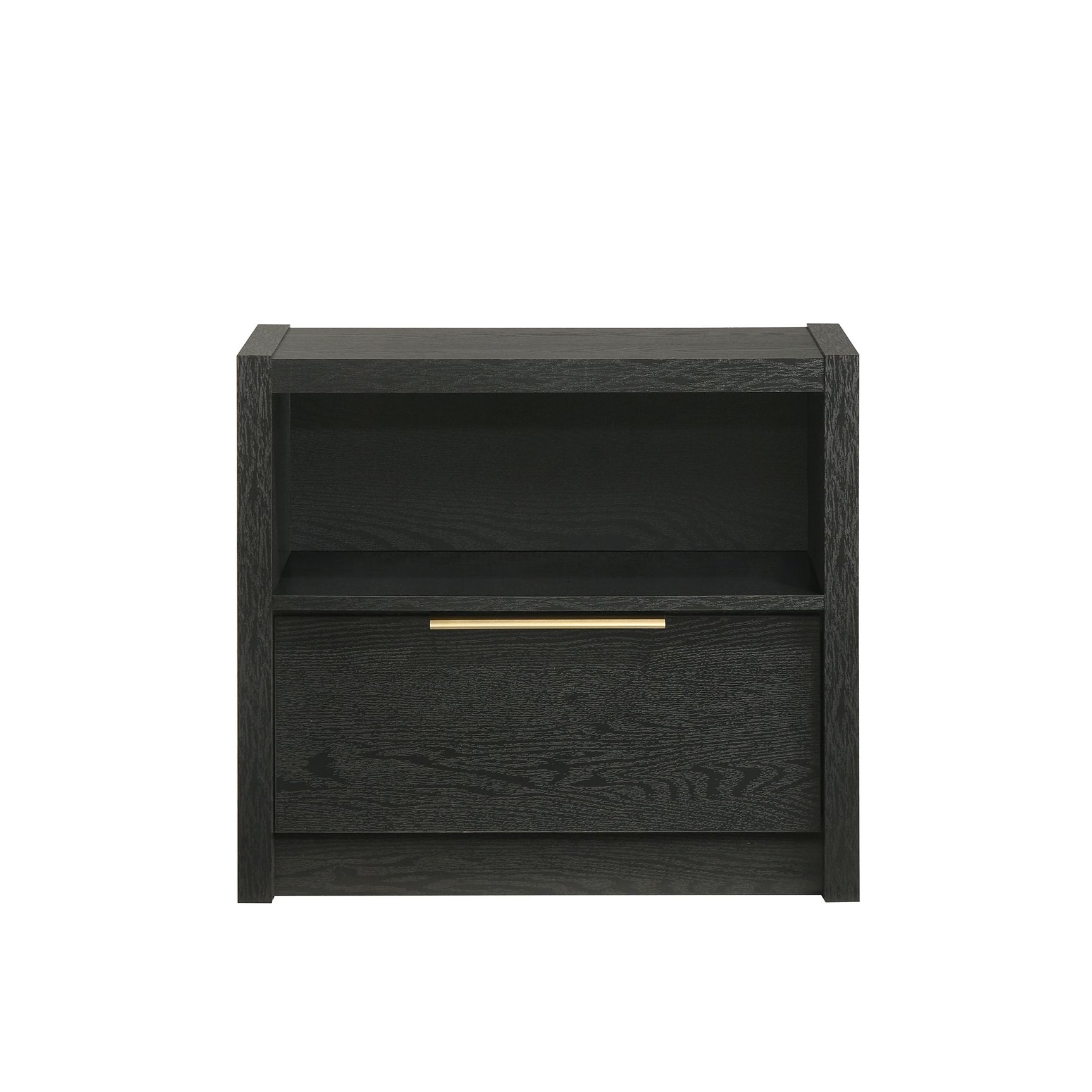 South Bend Nightstand with USB in Black - Tampa Furniture Outlet