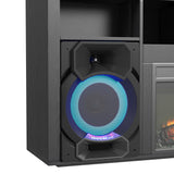 St. Cloud Fireplace with Sound System in Black - Tampa Furniture Outlet