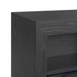 St. Cloud Fireplace with Sound System in Black - Tampa Furniture Outlet