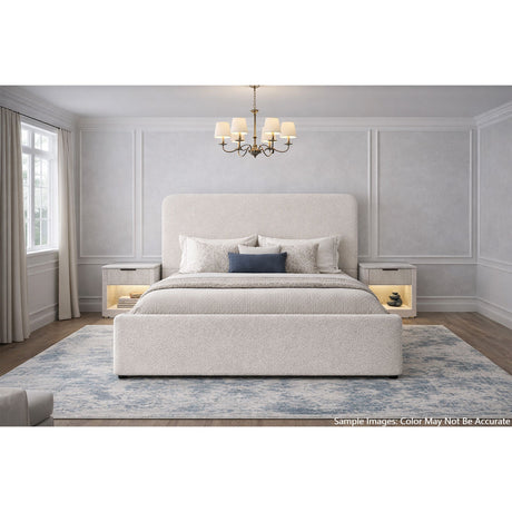 Stellar Full Uph Bed in Beige Boucle w/ 13 slats – SKU UB-20500-6-FB | Elements