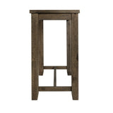 Stone Occasional Bar Table Single Pack Gray Finish (Table + Three Stools)