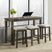 Stone Occasional Bar Table Single Pack Gray Finish (Table + Three Stools) – SKU TST300BTSP | Elements