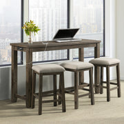 Stone Occasional Bar Table Single Pack Gray Finish (Table + Three Stools) – SKU TST300BTSP | Elements