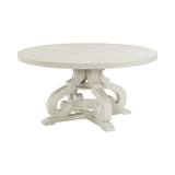 Stone Round Dining Table W/PU Base in White