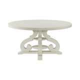 Stone Round Dining Table W/PU Base in White
