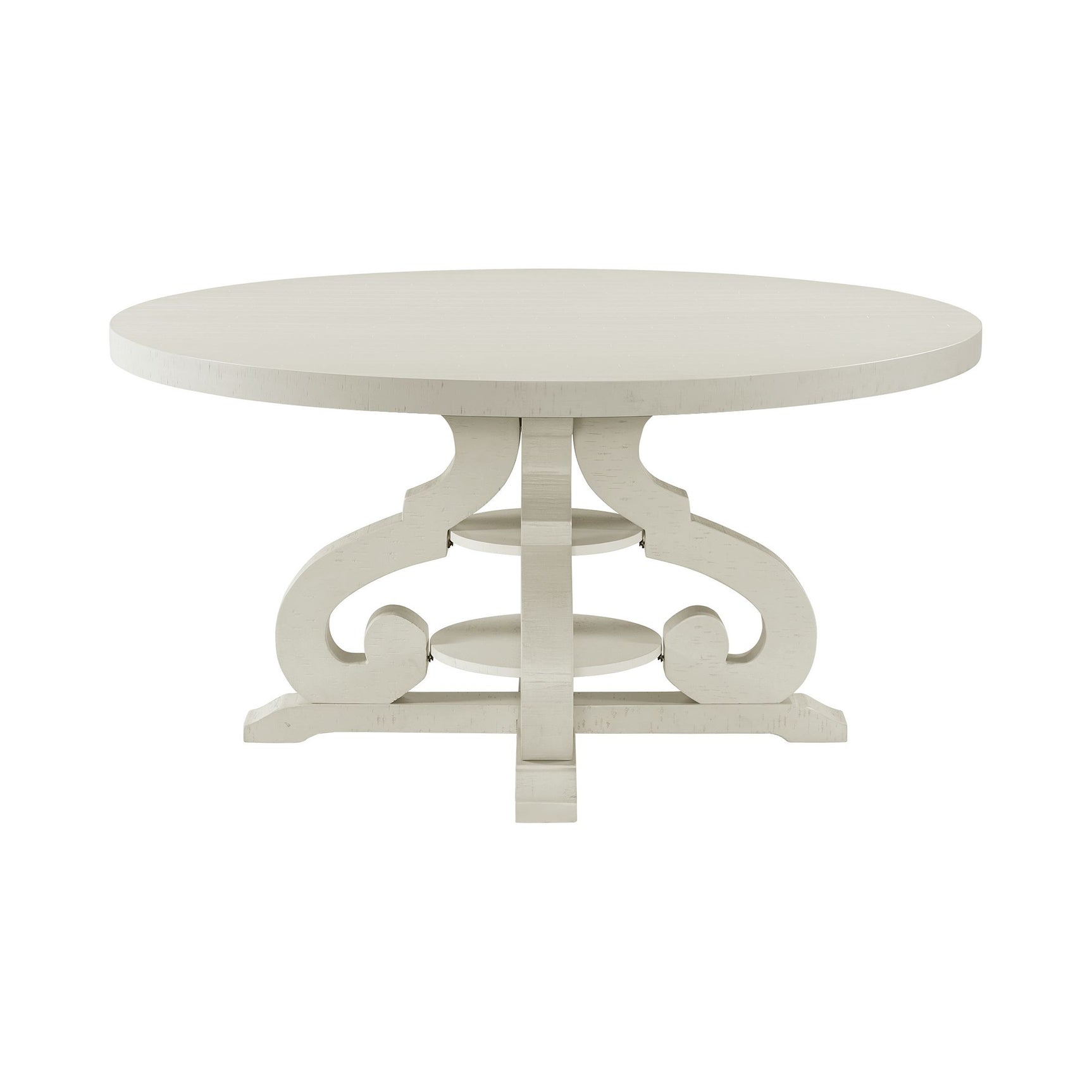 Stone Round Dining Table W/PU Base in White