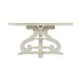 Stone Round Dining Table W/PU Base in White
