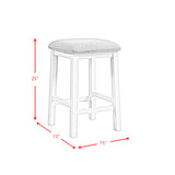 Stone Occasional Bar Table Single Pack in White (Table + Three Stools) - Tampa Furniture Outlet