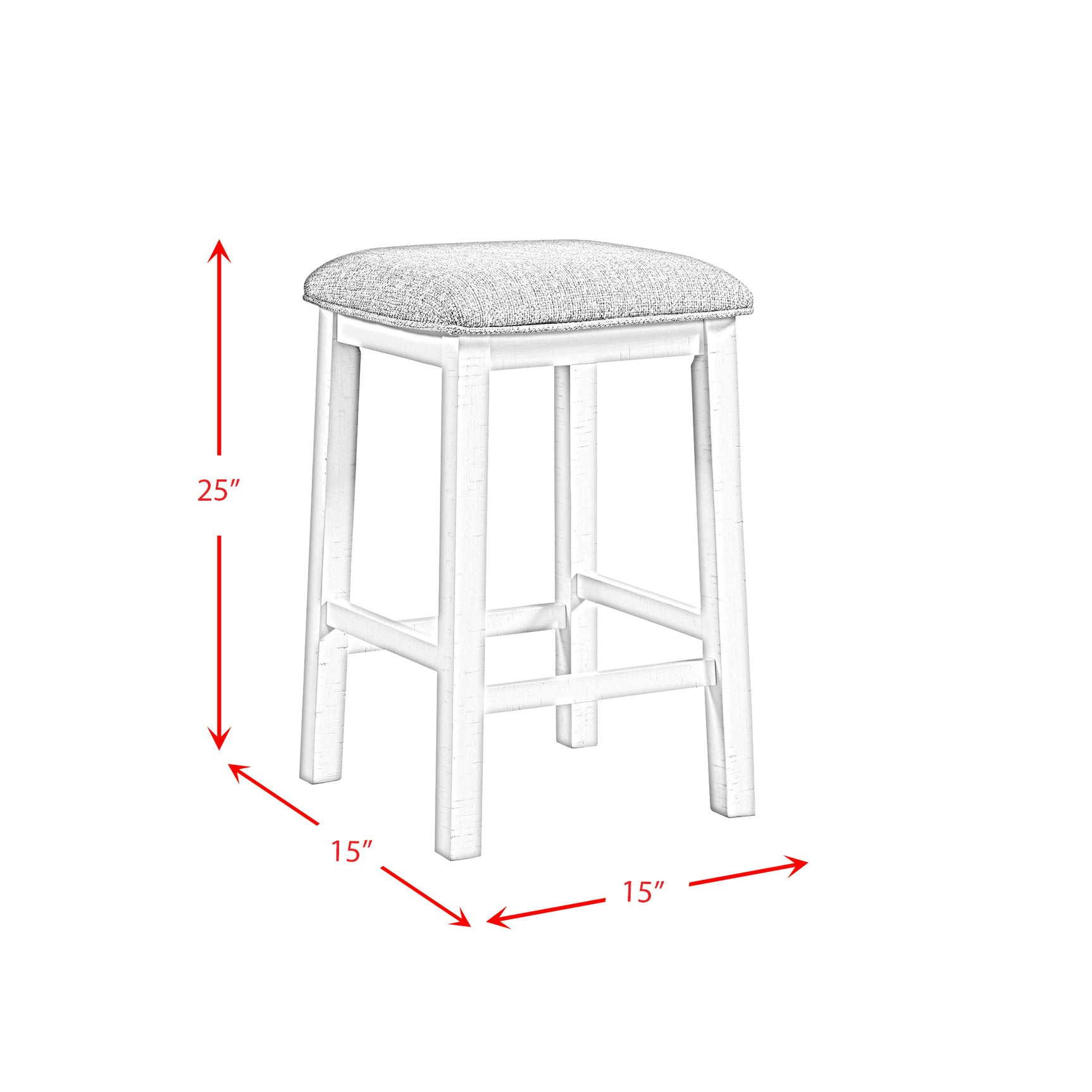 Stone Occasional Bar Table Single Pack in White (Table + Three Stools) - Tampa Furniture Outlet