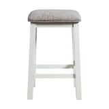 Stone Occasional Bar Table Single Pack in White (Table + Three Stools) - Tampa Furniture Outlet