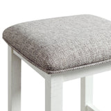 Stone Occasional Bar Table Single Pack in White (Table + Three Stools) - Tampa Furniture Outlet