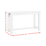 Stone Occasional Bar Table Single Pack in White (Table + Three Stools) - Tampa Furniture Outlet