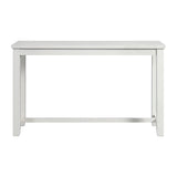 Stone Occasional Bar Table Single Pack in White (Table + Three Stools) - Tampa Furniture Outlet