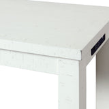 Stone Occasional Bar Table Single Pack in White (Table + Three Stools) - Tampa Furniture Outlet