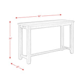 Stone Occasional Bar Table Single Pack Gray Finish (Table + Three Stools) - Tampa Furniture Outlet