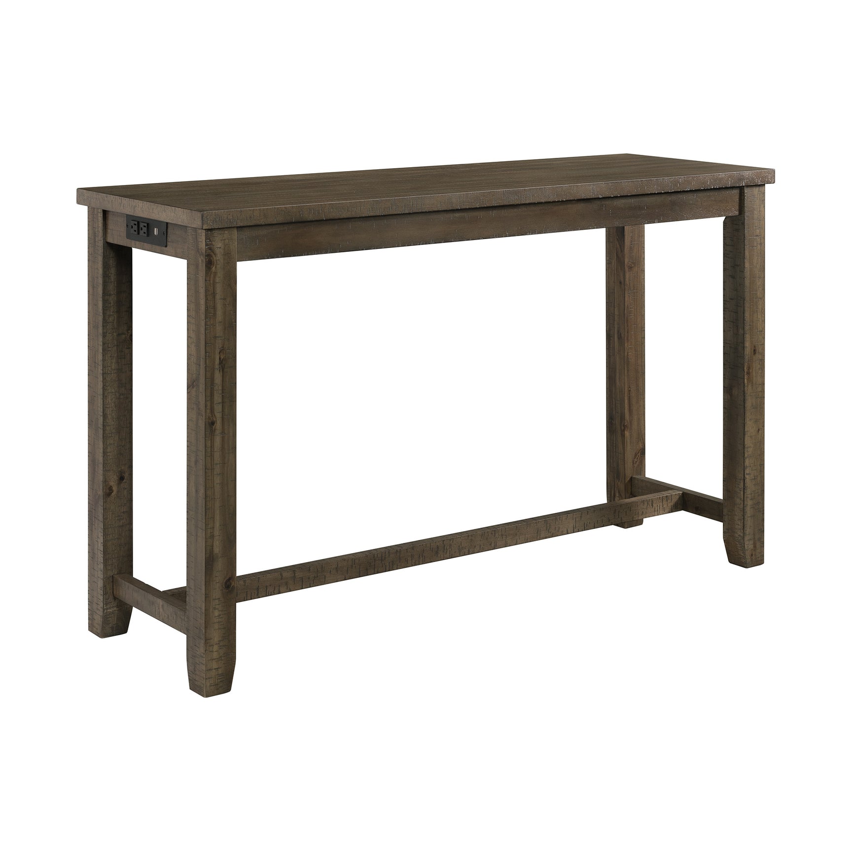Stone Occasional Bar Table Single Pack Gray Finish (Table + Three Stools) - Tampa Furniture Outlet