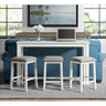 Stone Occasional Bar Table Single Pack in White (Table + Three Stools) – SKU TST700BTSP | Elements