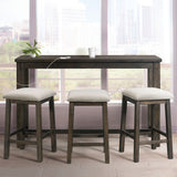 Stone Occasional Bar Table Single Pack (Table + Three Stools) - Tampa Furniture Outlet