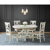 Stone Round Dining Table W/PU Base in White – SKU DST780DT | Elements