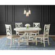 Stone Round Dining Table W/PU Base in White – SKU DST780DT | Elements