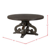 Stone Round Dining Table W/PU Base - Tampa Furniture Outlet