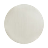 Stone Round Dining Table W/PU Base in White - Tampa Furniture Outlet