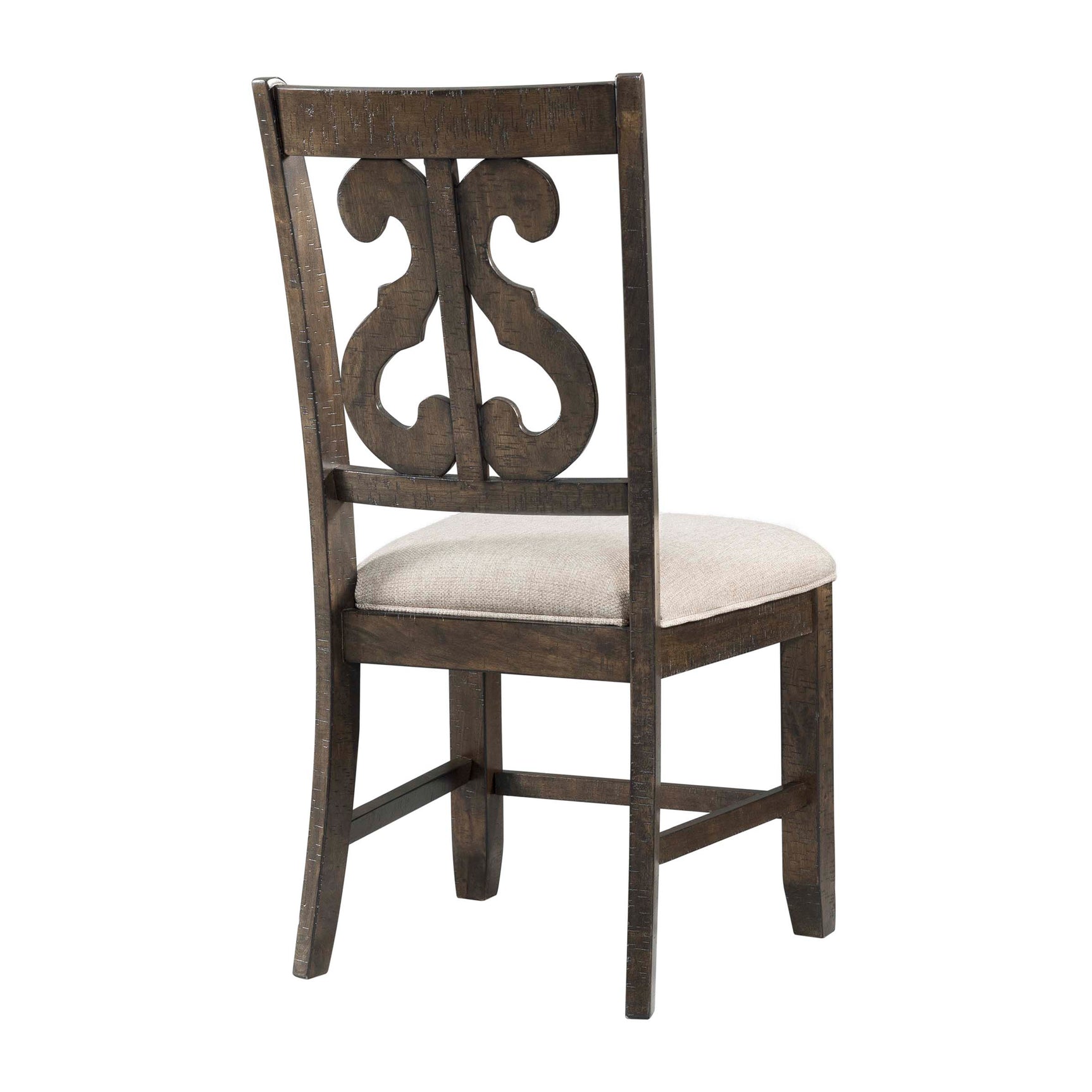 Stone Wooden Swirl Back Side Chair (2 Per Pack) - Tampa Furniture Outlet