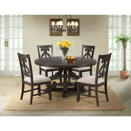 Stone Wooden Swirl Back Side Chair (2 Per Pack) – SKU DST150SC | Elements