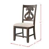 Stone Wooden Swirl Back Side Chair (2 Per Pack) - Tampa Furniture Outlet