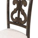 Stone Wooden Swirl Back Side Chair (2 Per Pack) - Tampa Furniture Outlet