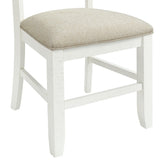 Stone Wooden Swirl Back Side Chair in White (2 Per Pack) - Tampa Furniture Outlet