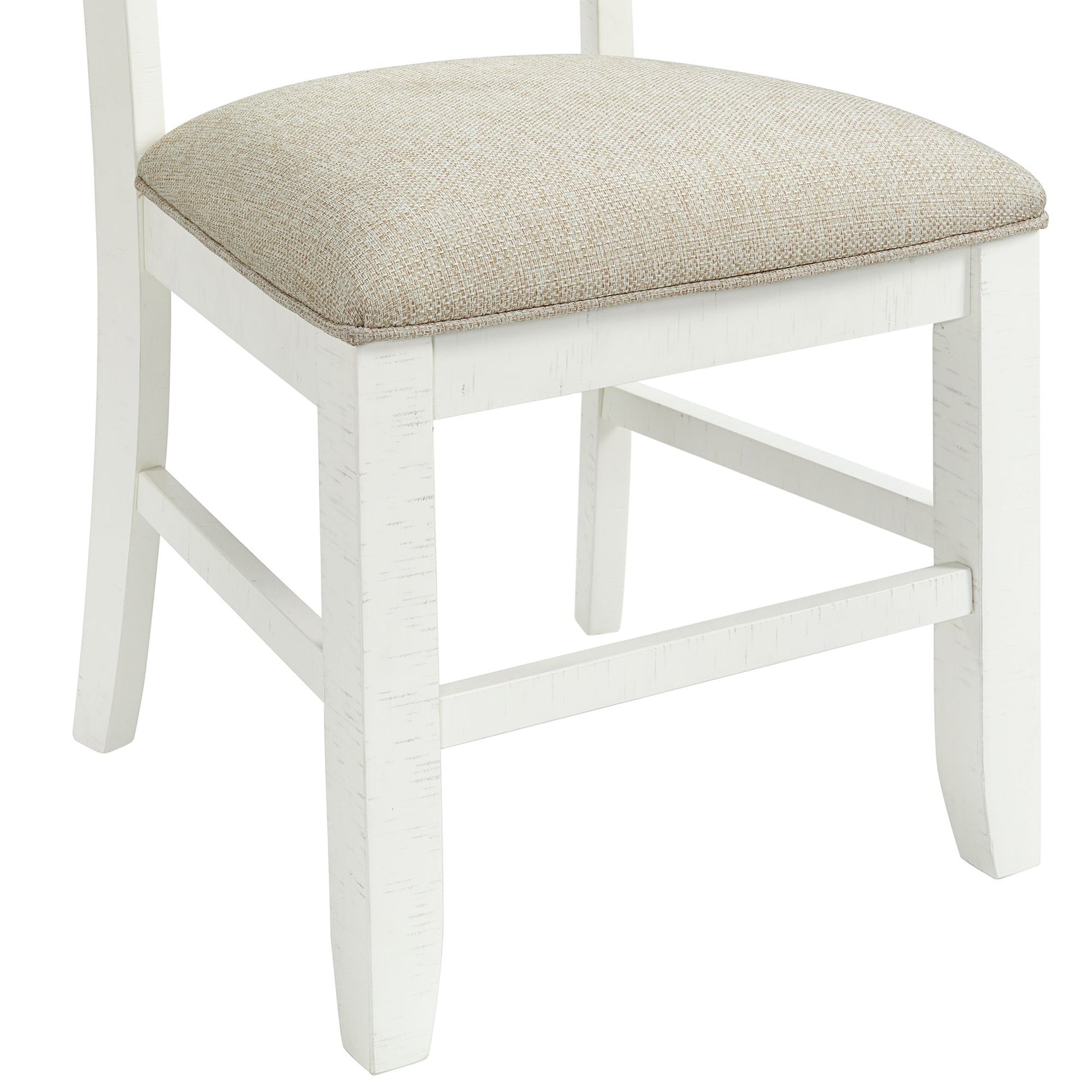 Stone Wooden Swirl Back Side Chair in White (2 Per Pack) - Tampa Furniture Outlet