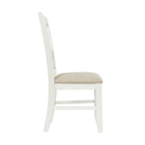 Stone Wooden Swirl Back Side Chair in White (2 Per Pack) - Tampa Furniture Outlet