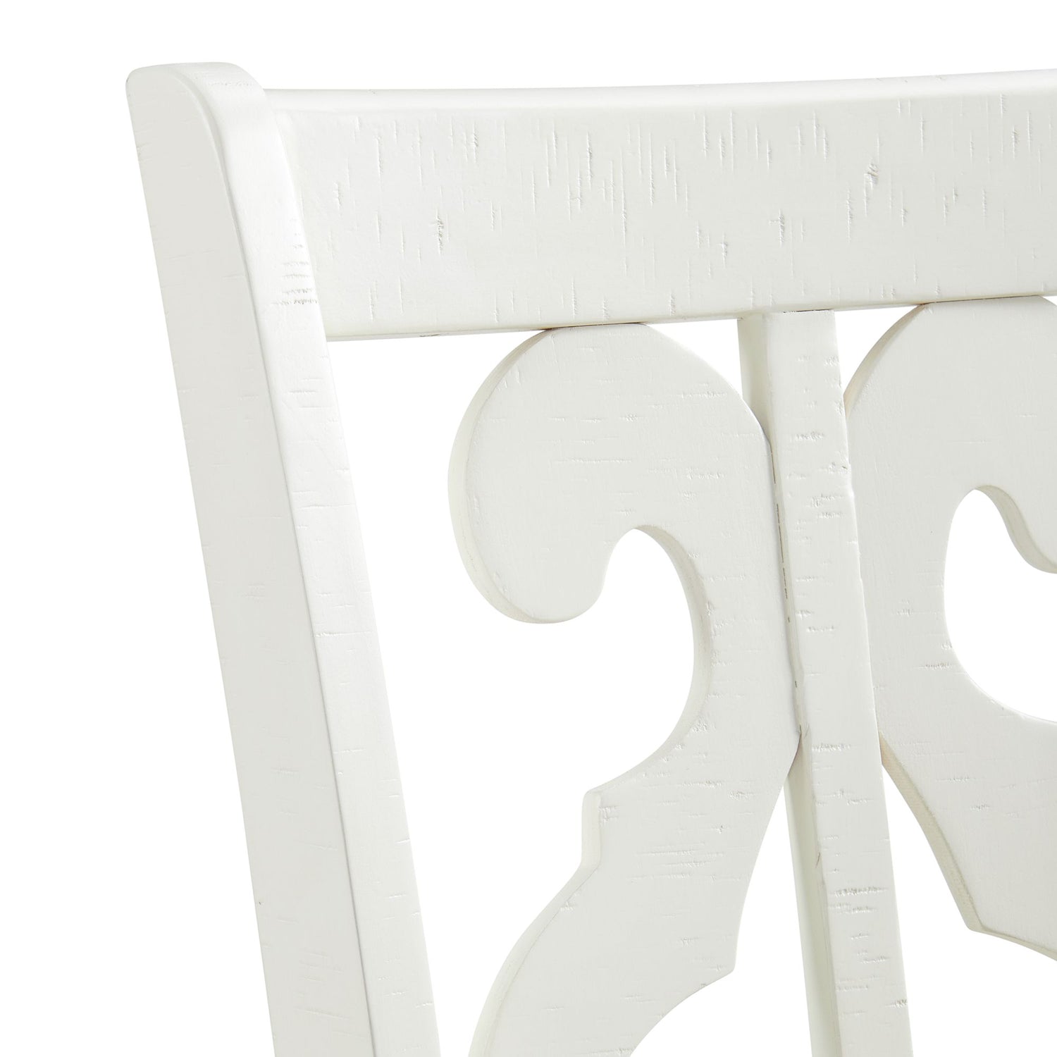 Stone Wooden Swirl Back Side Chair in White (2 Per Pack) - Tampa Furniture Outlet