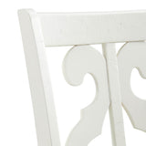 Stone Wooden Swirl Back Side Chair in White (2 Per Pack) - Tampa Furniture Outlet