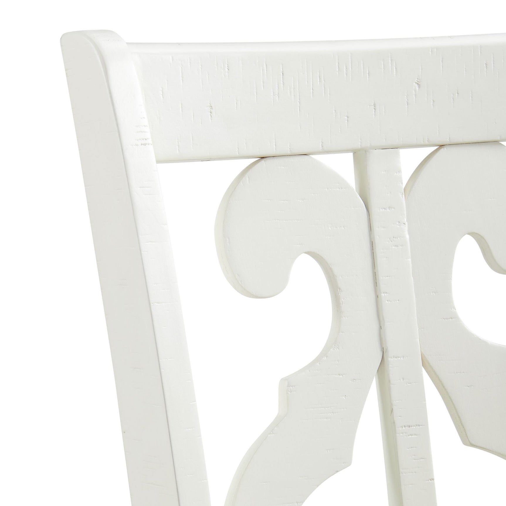 Stone Wooden Swirl Back Side Chair in White (2 Per Pack) - Tampa Furniture Outlet