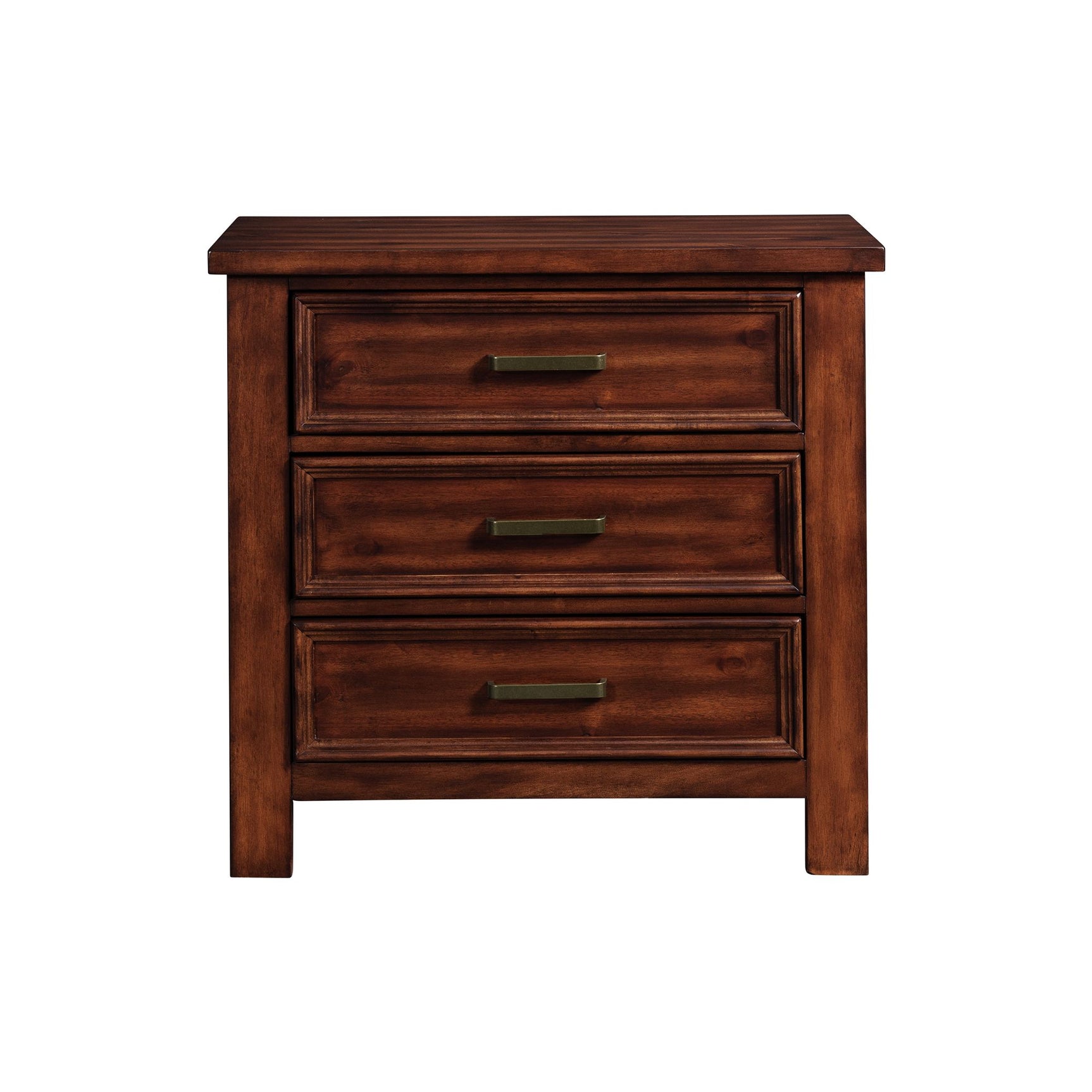 Sullivan 3-Drawer Nightstand in Rich Cherry - Tampa Furniture Outlet