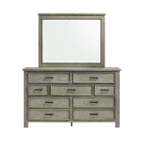 Sullivan Dresser & Mirror Set in Drift Grey