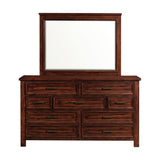 Sullivan Dresser and Mirror Set in Rich Cherry - Tampa Furniture Outlet