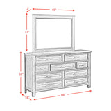 Sullivan Dresser and Mirror Set in Rich Cherry - Tampa Furniture Outlet
