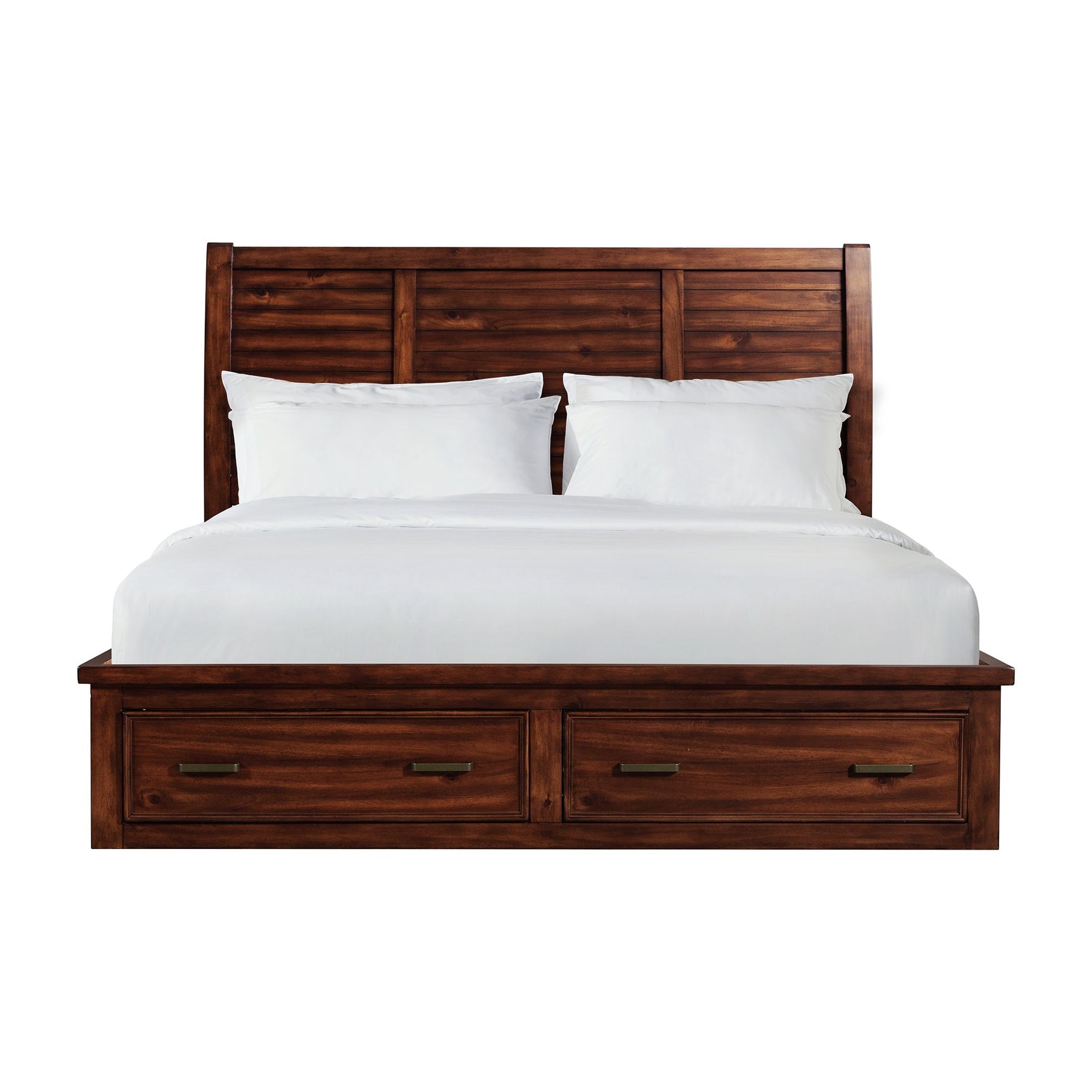 Sullivan King Storage Bed in Rich Cherry - Tampa Furniture Outlet
