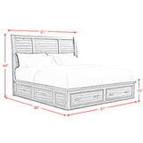 Sullivan King Storage Bed in Rich Cherry - Tampa Furniture Outlet