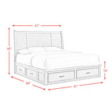 Sullivan King Storage Bed in Drift Grey