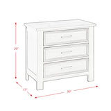 Sullivan 3-Drawer Nightstand in Drift Grey